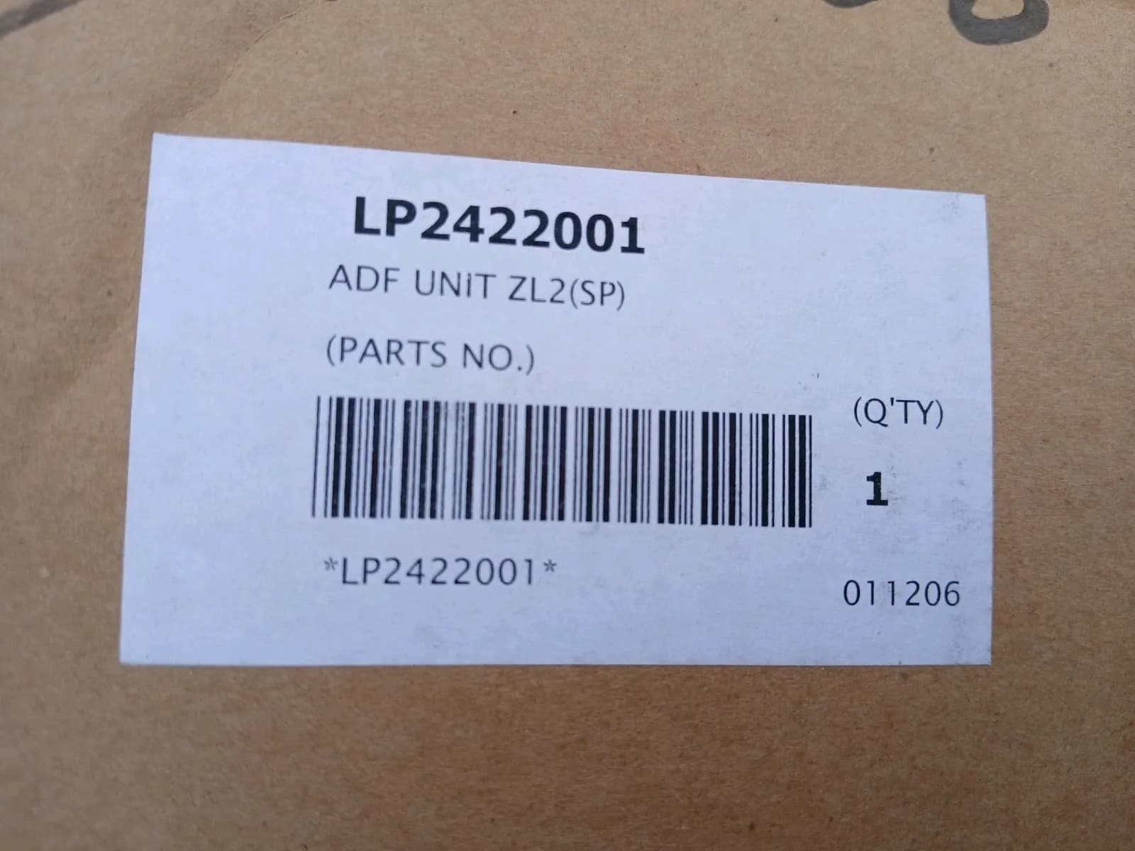 Brother Adf Unit LP 2422001 ZL2 Vorlageneinzug komplett für Brother MFC 9880...