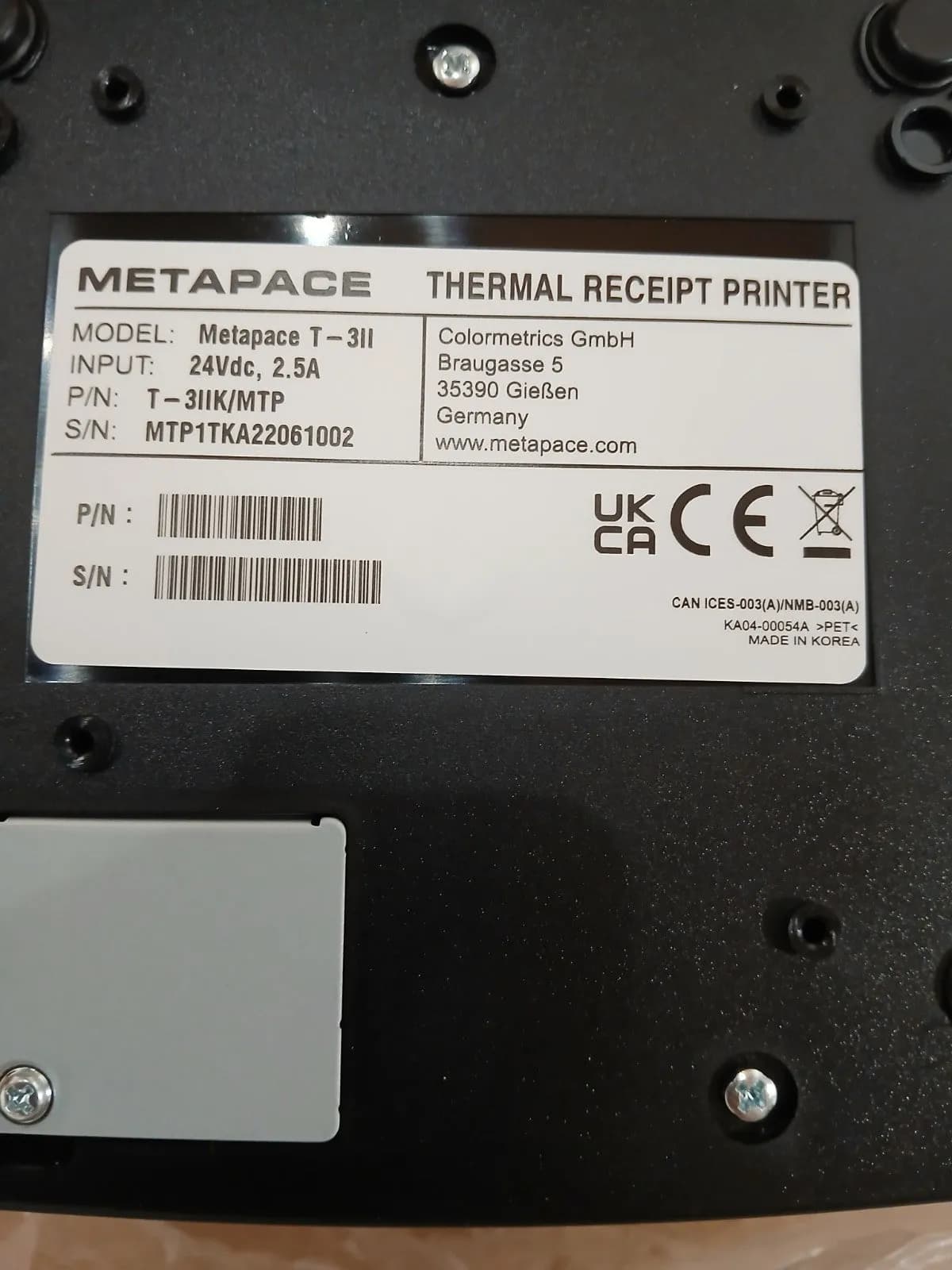 Metapace T-3 II Thermodirekt Kassenbondrucker POS USB Beleg Gastro Einzelhandel