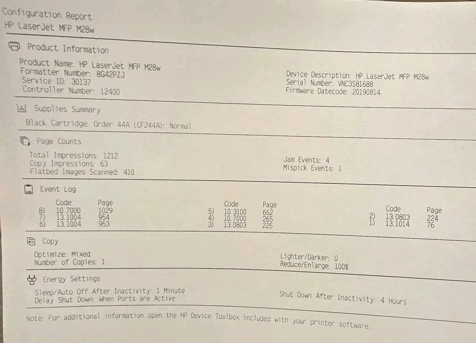 HP Laser Jet Pro MFP M28w 3-in-1 SW Laser Wi-Fi USB Airprint Windows 11 MAC