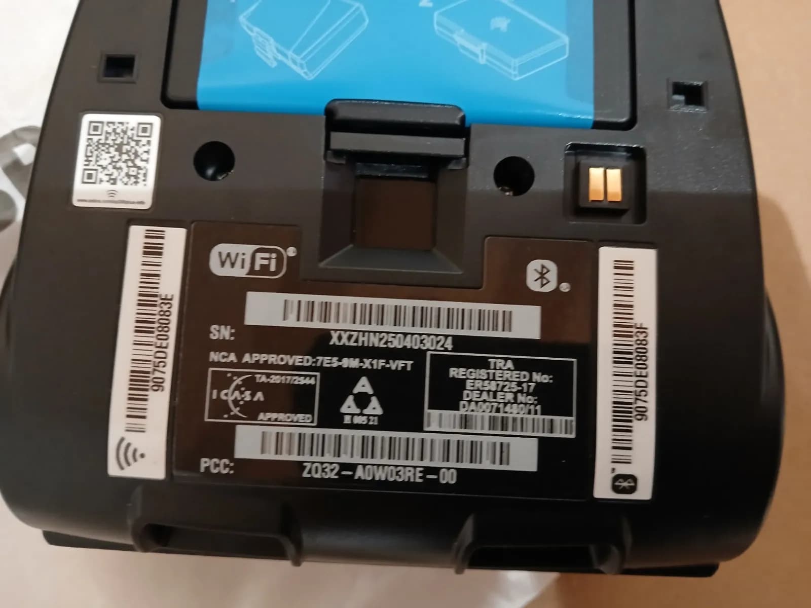 Zebra ZQ320 Plus Thermodirekt Etikettendrucker Outdoor USBC BT WLAN NFC 203 dpi