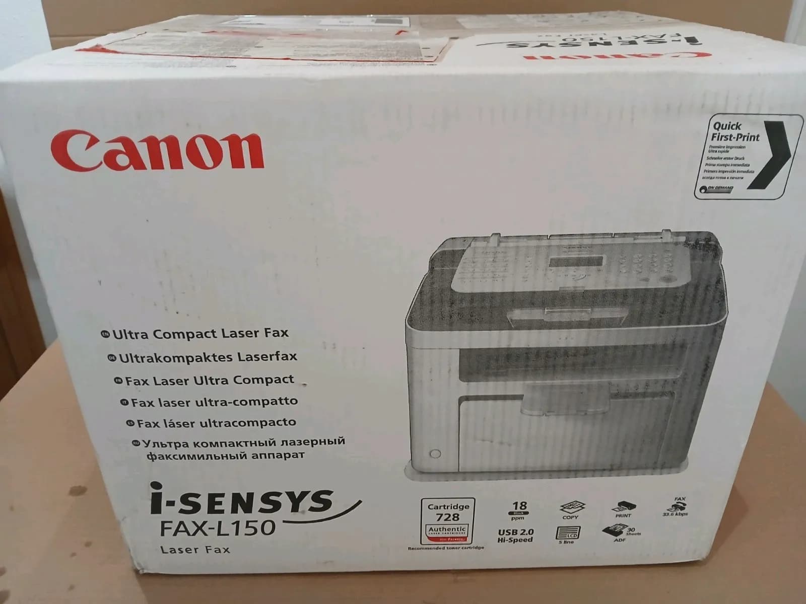 Canon i-SENSYS FAX-L150 Laserfax Kopierer Drucker ADF Unbenutzt Originalverpackt