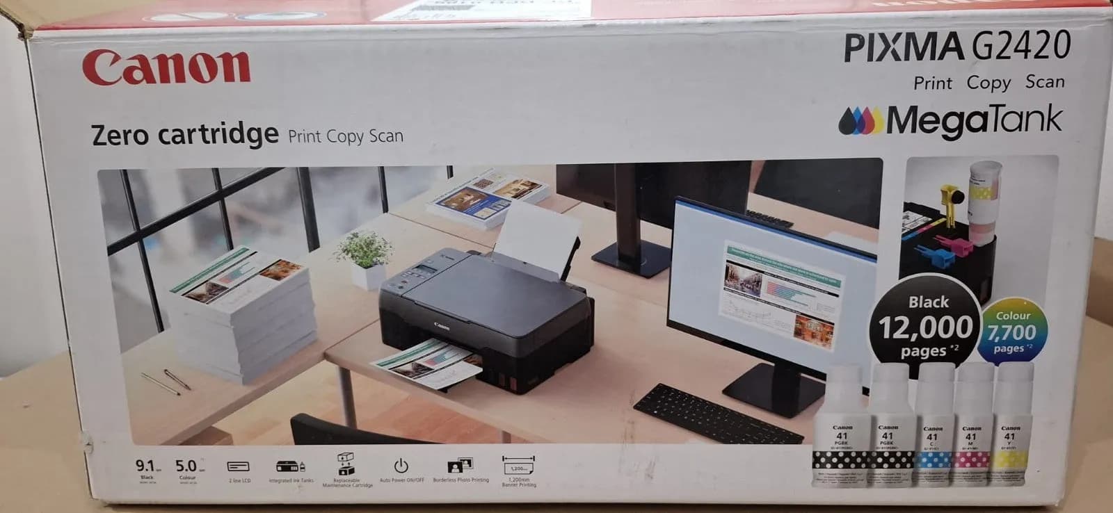 Canon Pixma G2420 3-in-1 Fotodrucker Tintendrucker Kopie Scan Druck USB Win 11