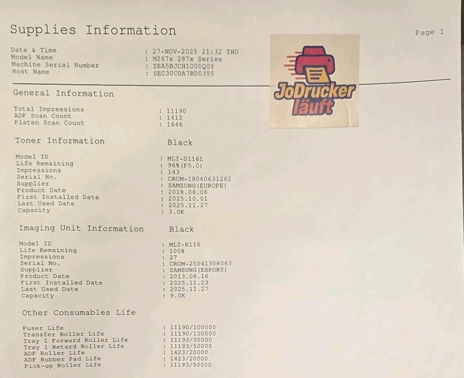 Samsung Xpress M2675FN Laser 4-in-1 Multifunktionsdrucker ADF LAN USB 2.0 Win 11