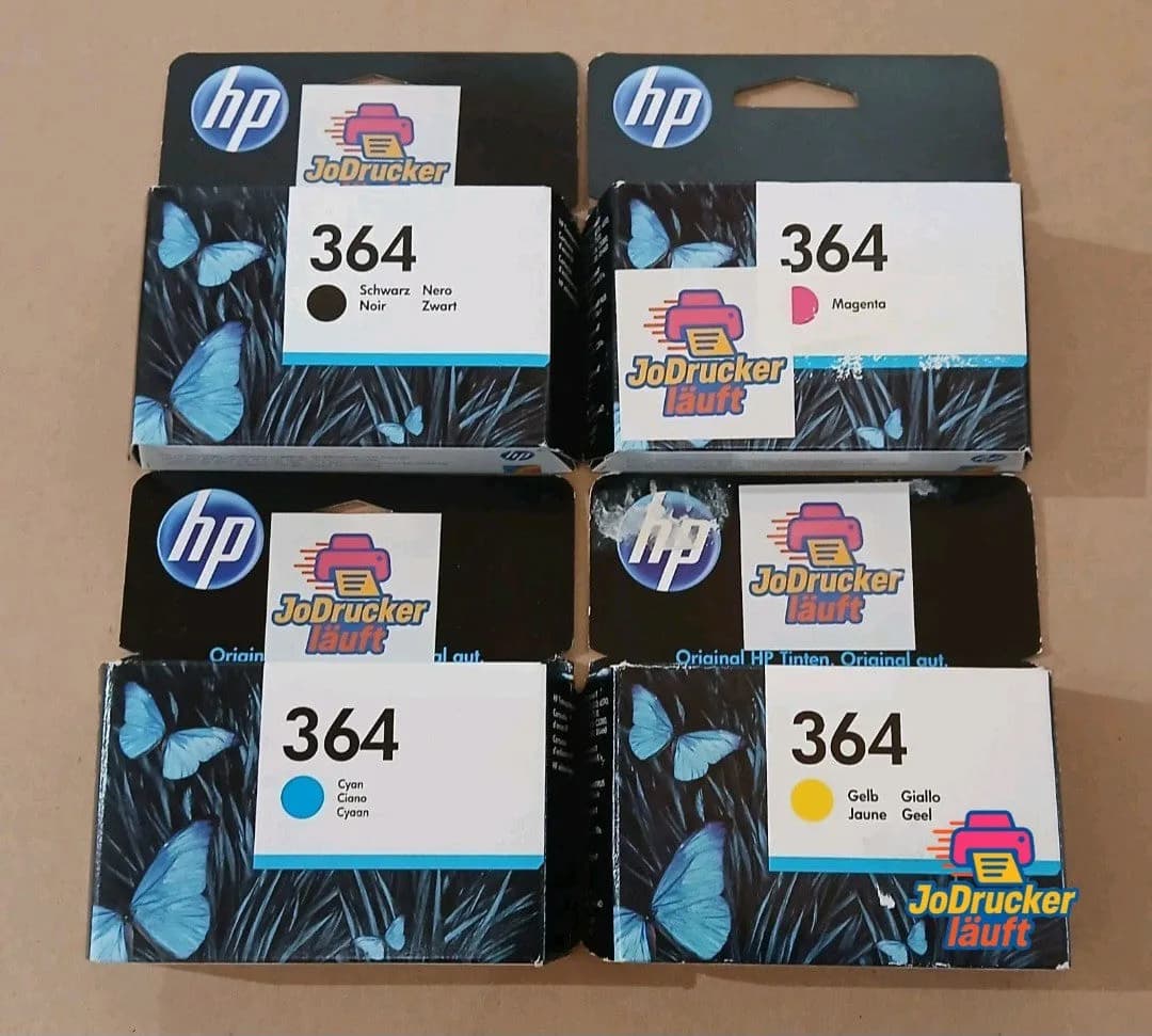 Original HP 364 Tintenpatrone 4x für HP Deskjet 3520 Serie Photosmart B109A