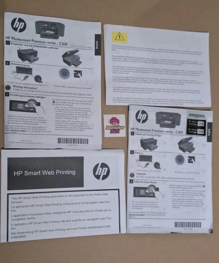 HP Photosmart Premium C309g Tinten Fotodrucker 3 in 1 Gerät Duplex WLAN Win 10