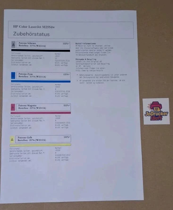 HP Color Laser Jet Pro M255dw Farblaserdrucker Duplex Wlan Airprint Win 11