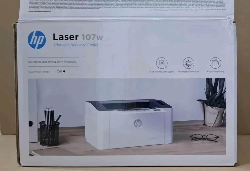 HP Laser 107w S/W Laserdrucker USB A4 Netzwerk Wlan Airprint HP ePrint Win 11