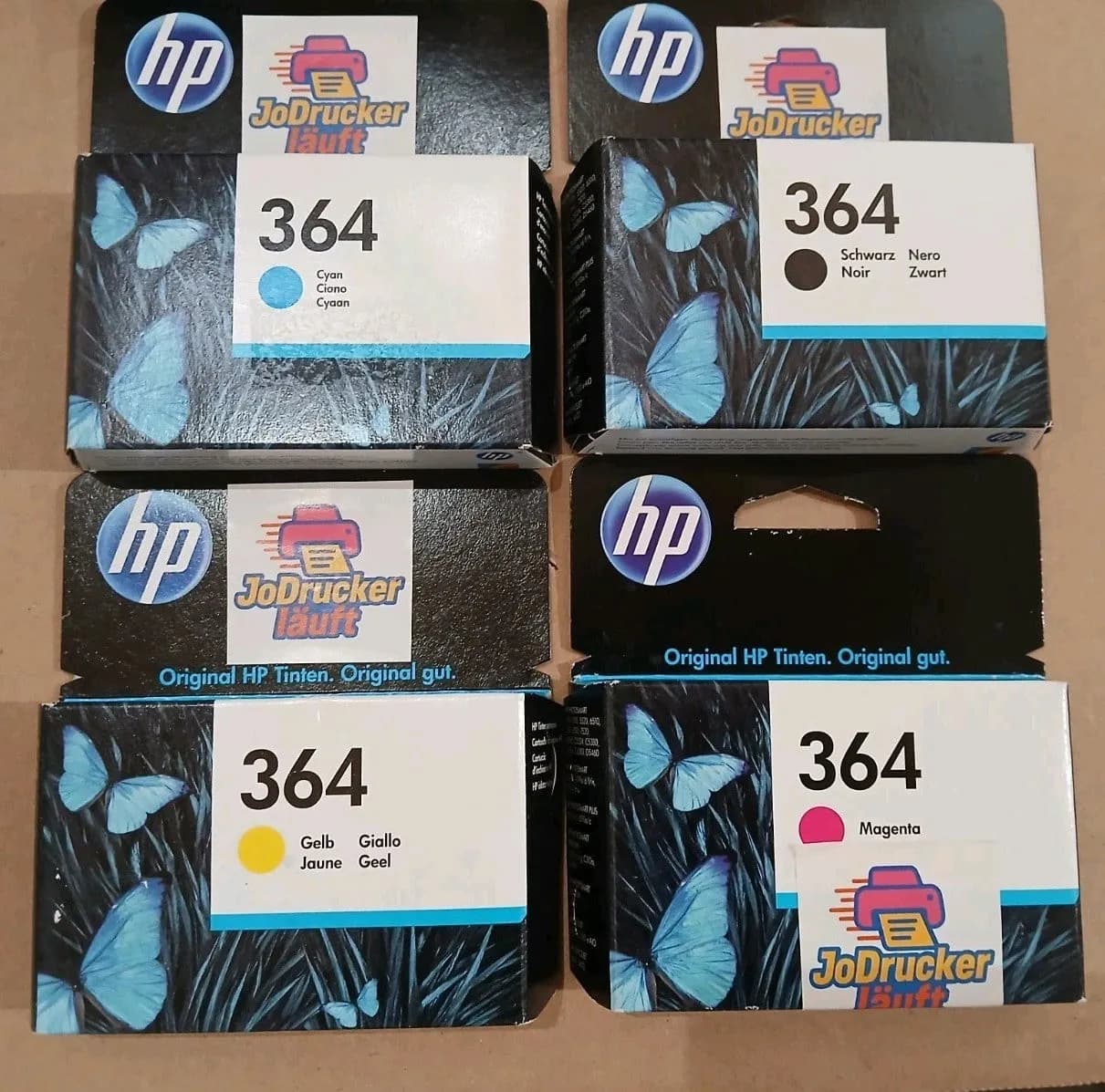 Original HP 364 Tintenpatrone 4x für HP Deskjet 3520 Serie Photosmart B109A