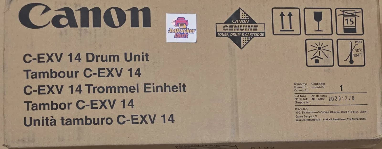 Original Canon C-EXV14 Trommel 0385B002 für  imageRunner 2016/2020/2318/2320 Neu