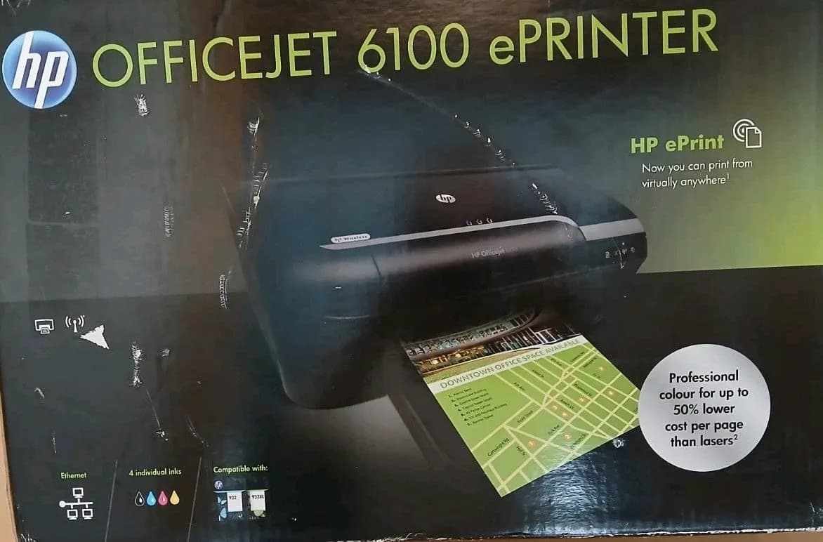 HP Office Jet 6100 ePrinter Drucker USB 2.0 LAN Wlan Airprint HP ePrint Win 11