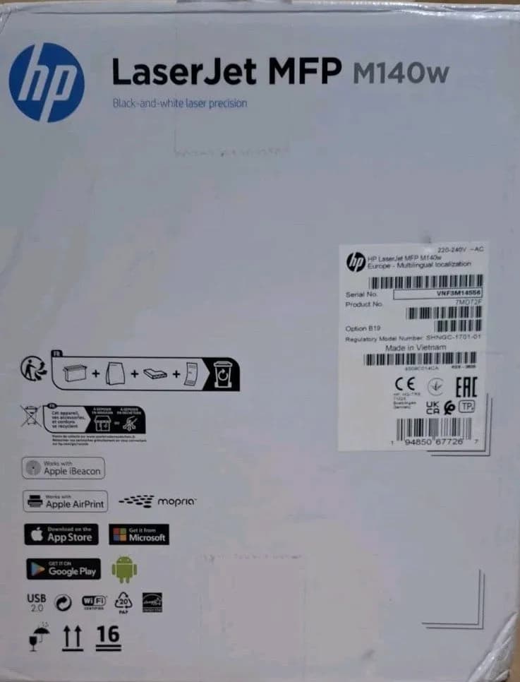HP Laser Jet MFP M140w S/W Multifunktionsdrucker Scannen Kopieren USB Wi-Fi Win 11
